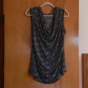 Black and White sleeveless Top